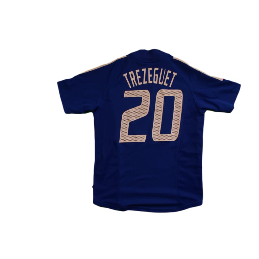 Maillot football vintage Equipe de France domicile N°20 TREZEGUET 2002-2003 - Adidas - Equipe de France