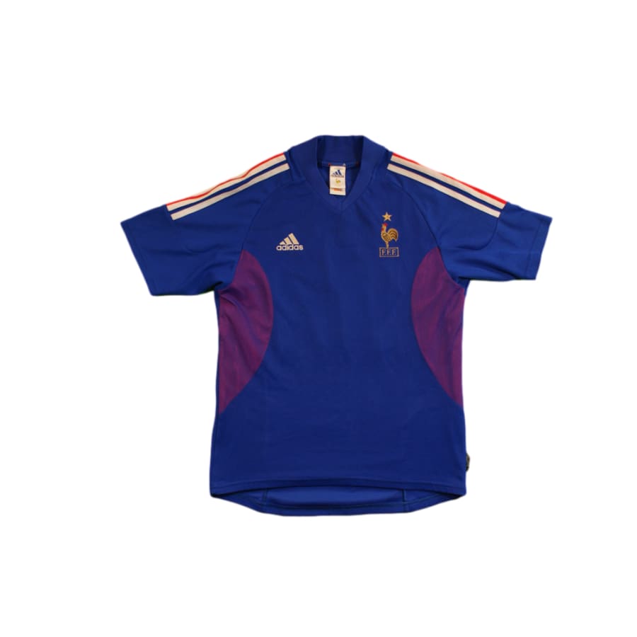 Maillot football vintage Equipe de France domicile N°20 TREZEGUET 2002-2003 - Adidas - Equipe de France