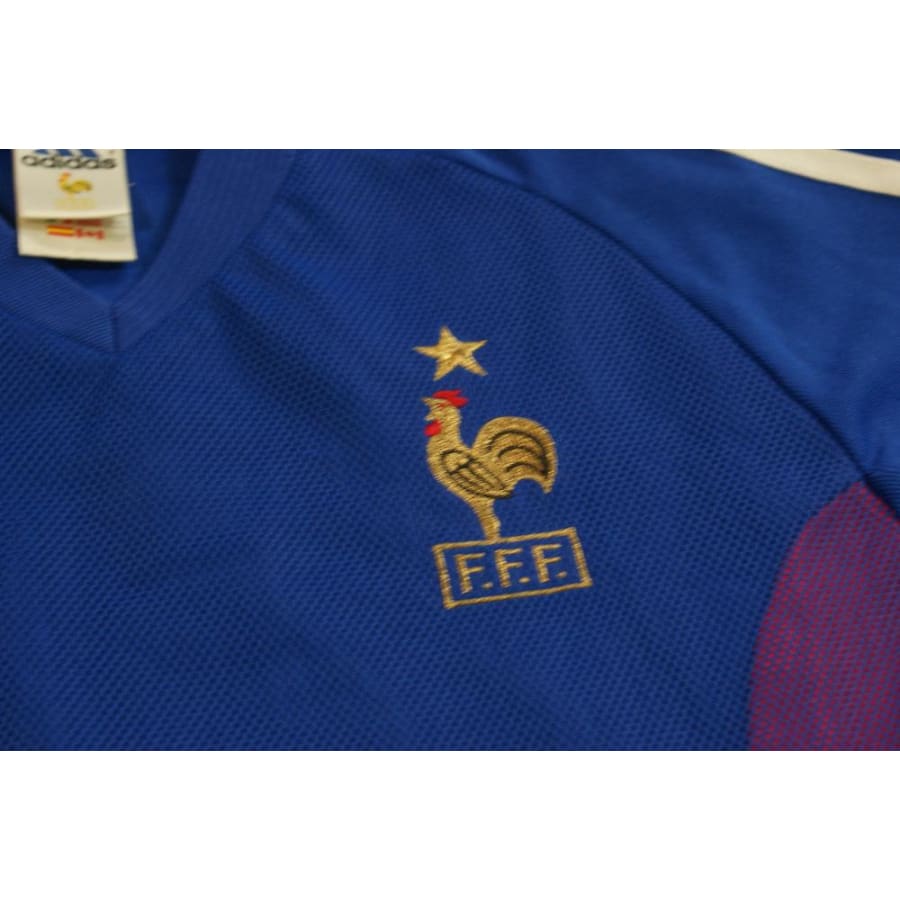 Maillot football vintage Equipe de France domicile N°20 TREZEGUET 2002-2003 - Adidas - Equipe de France