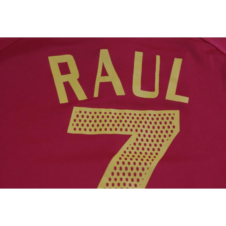 Maillot football vintage Espagne domicile N°7 RAUL 2004-2005 - Adidas - Espagne