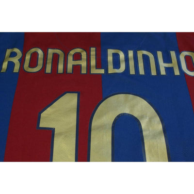 Maillot football vintage FC Barcelone domicile N°10 RONALDINHO 2006-2007 - Nike - Barcelone