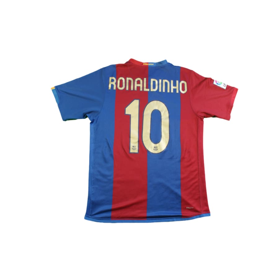 Maillot football vintage FC Barcelone domicile N°10 RONALDINHO 2006-2007 - Nike - Barcelone