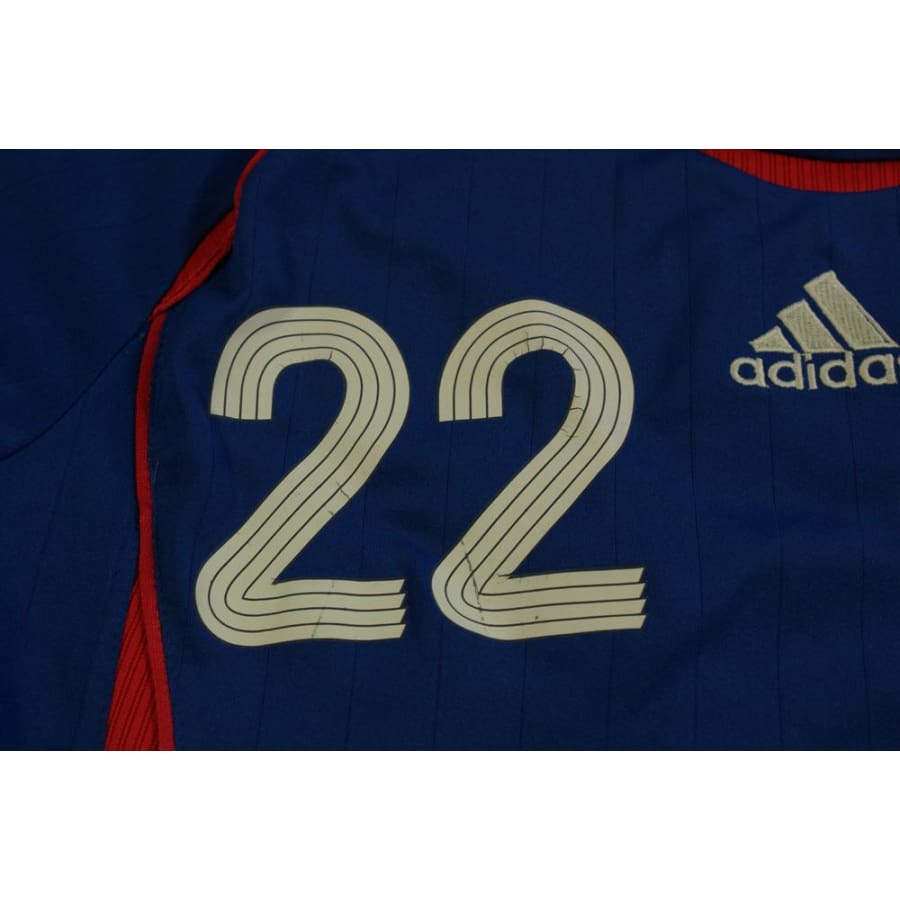 Maillot football vintage France domicile N°22 RIBERY 2006-2007 - Adidas - Equipe de France