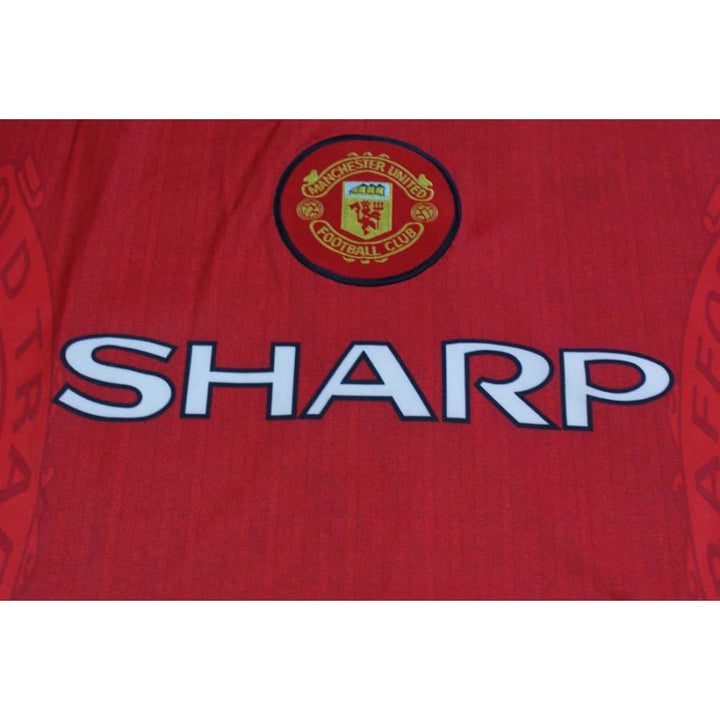 Maillot De Foot Domicile Manchester United 1996-1998, Umbro, Taille L, Rouge, état Très Correct