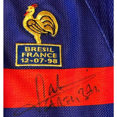 Maillot France 98 Christian Karembeu N°19 porté Vs Brésil - Adidas - Equipe de France