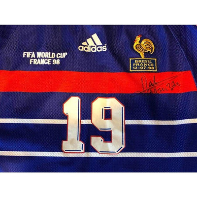 Maillot France 98 Christian Karembeu N°19 porté Vs Brésil - Adidas - Equipe de France