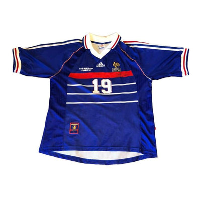 Maillot France 98 Christian Karembeu N°19 porté Vs Brésil - Adidas - Equipe de France