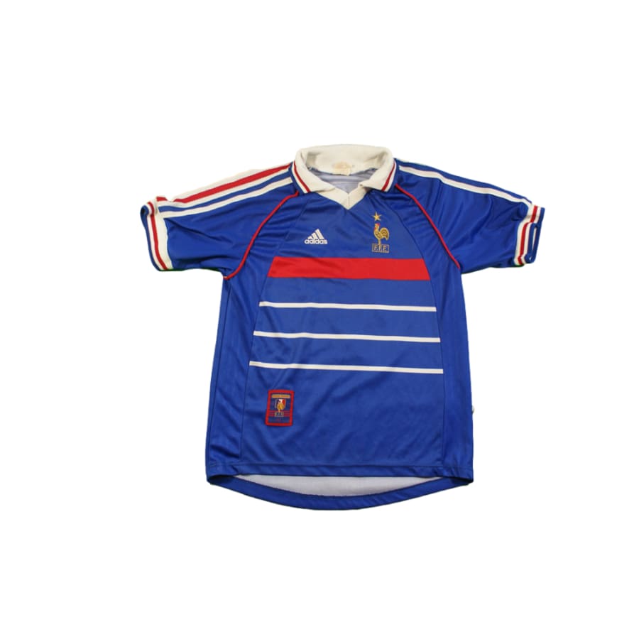 Maillot France 98 vintage enfant N°10 ZIDANE 1998-1999 - Adidas - Equipe de France
