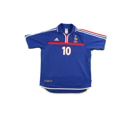 Maillot France rétro domicile N°10 ZIDANE 2000-2001 - Adidas - Equipe de France