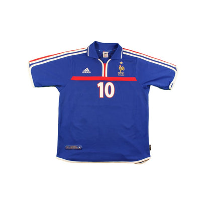 Maillot France rétro domicile N°10 ZIDANE 2000-2001 - Adidas - Equipe de France