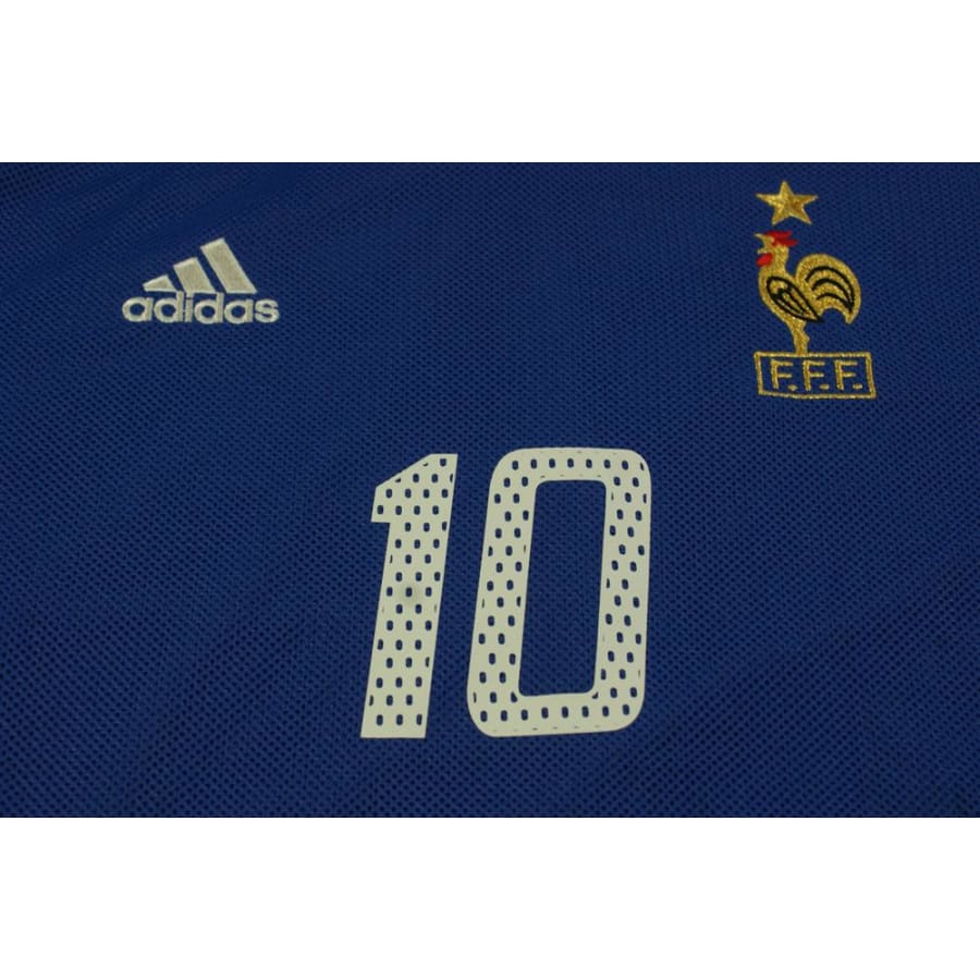 Maillot France rétro domicile N°10 ZIDANE 2002-2003 - Adidas - Equipe de France