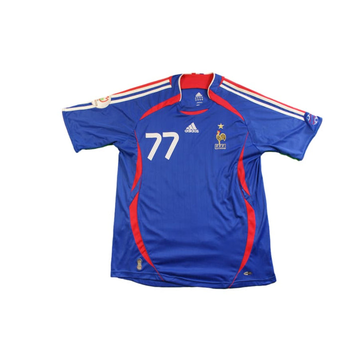 Maillot Équipe De France Domicile 2006-2007 - N°77 Ouki - Adidas Taille XL Homme - Rétro