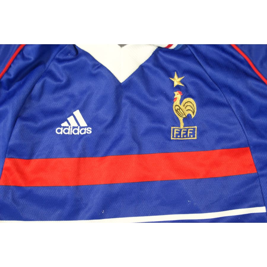 Maillot France vintage domicile #10 Zidane 1998-1999 - Adidas - Equipe de France