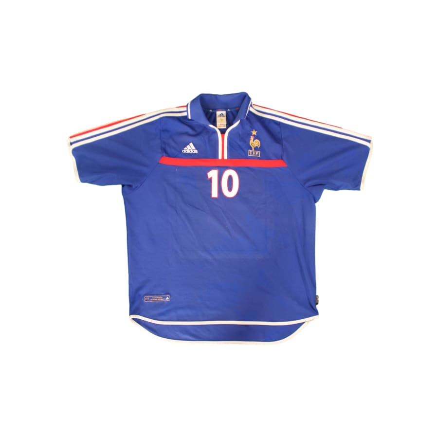 Maillot France vintage domicile #10 Zidane 1999-2000 - Adidas - Equipe de France