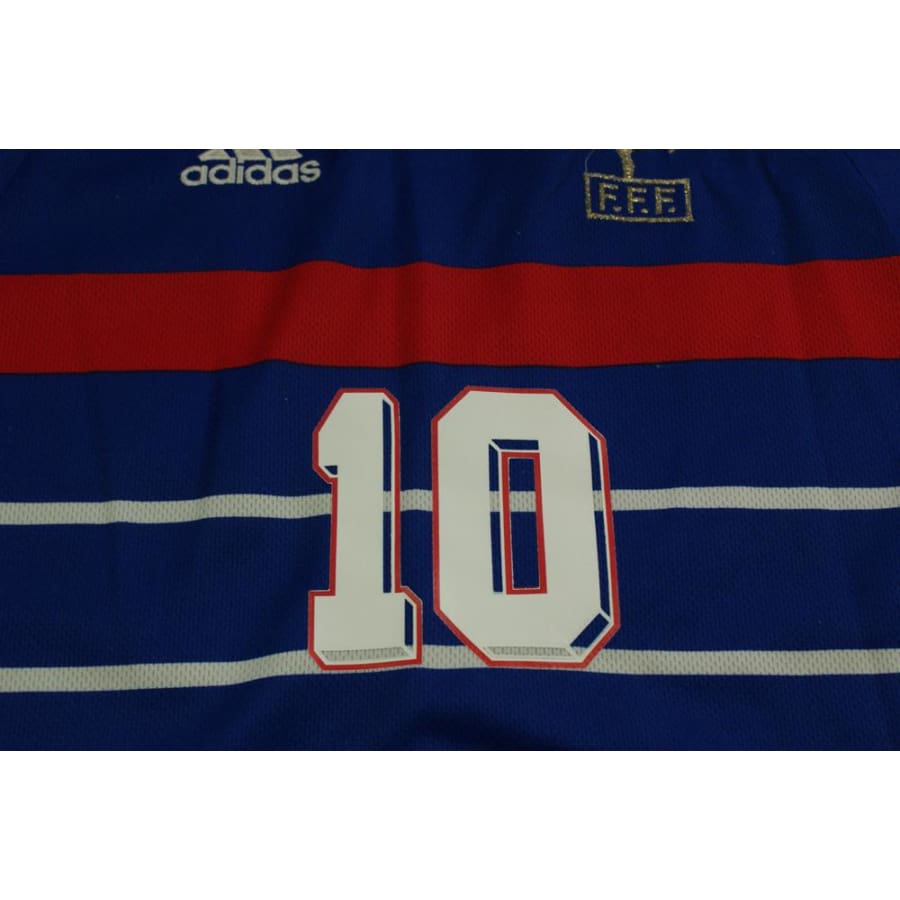 Maillot France vintage domicile N°10 ZIDANE 1998-1999 - Adidas - Equipe de France