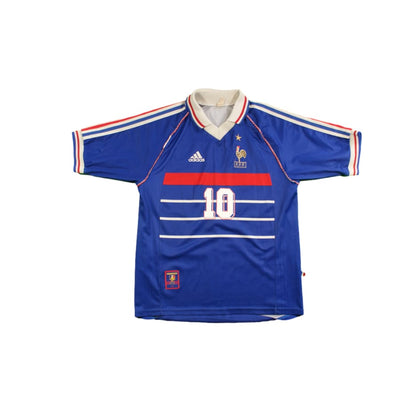 Maillot France vintage domicile N°10 ZIDANE 1998-1999 - Adidas - Equipe de France
