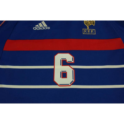 Maillot France vintage domicile N°6 DJORKAEFF 1998-1999 - Adidas - Equipe de France