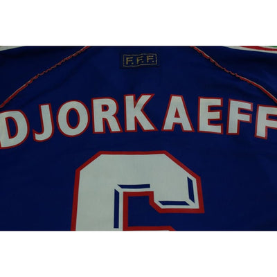 Maillot France vintage domicile N°6 DJORKAEFF 1998-1999 - Adidas - Equipe de France