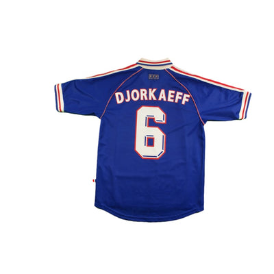 Maillot France vintage domicile N°6 DJORKAEFF 1998-1999 - Adidas - Equipe de France