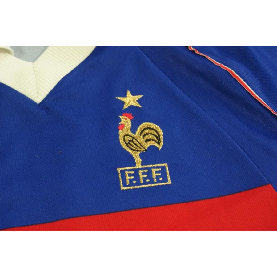 Maillot France vintage domicile N°6 DJORKAEFF 1998-1999 - Adidas - Equipe de France