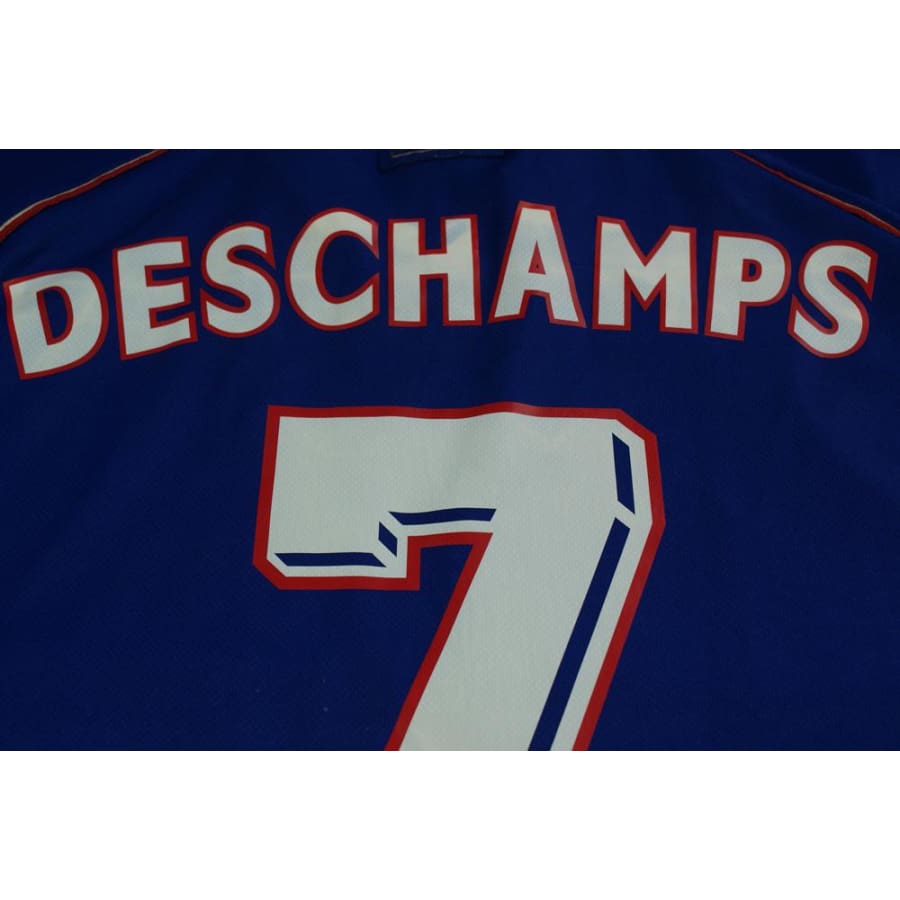 Maillot France vintage domicile N°7 DESCHAMPS 1998-1999 - Adidas - Equipe de France