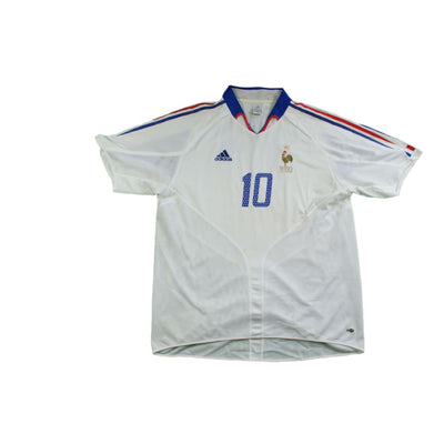 Maillot France vintage extérieur N°10 ZIDANE 2004-2005 - Adidas - Equipe de France