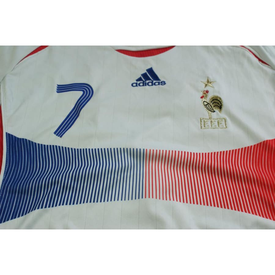 Maillot France vintage extérieur N°7 MALOUDA 2006-2007 - Adidas - Equipe de France