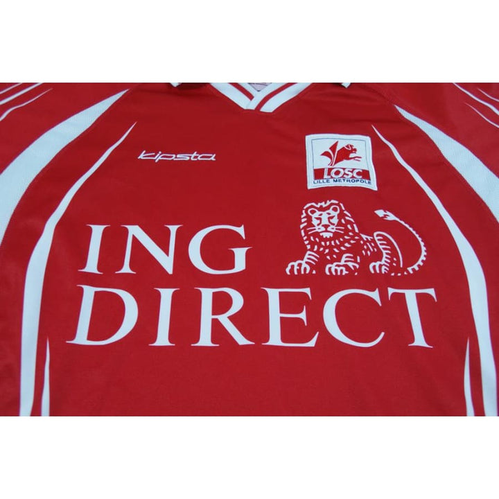 Maillot De Football Vintage Lille OSC 2002-2003 Matchworn N°16 MALICKI
