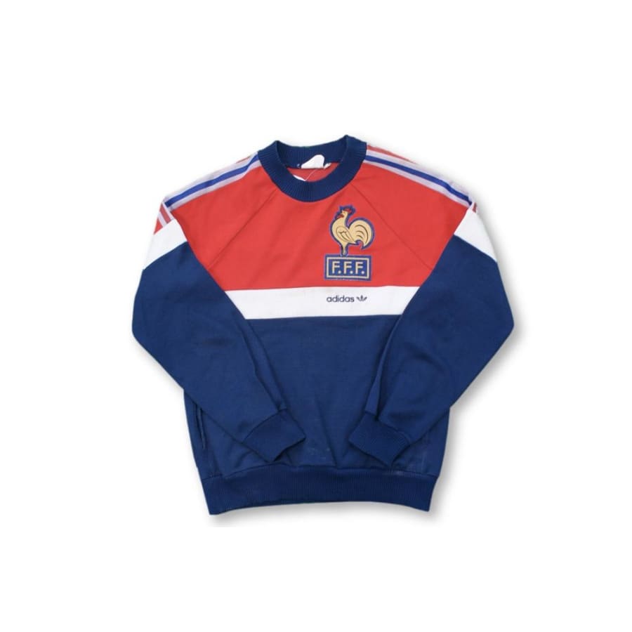 Pull de football vintage Equipe de France années 1980 - Adidas - Equipe de France