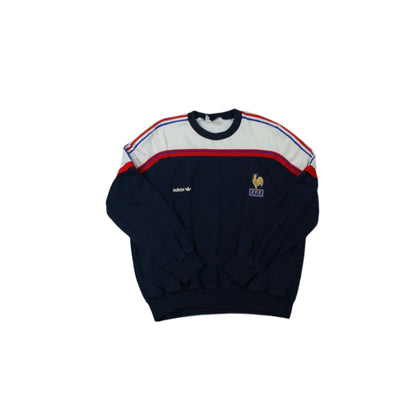 Pull de football vintage supporter Equipe de France années 1980 - Adidas - Equipe de France